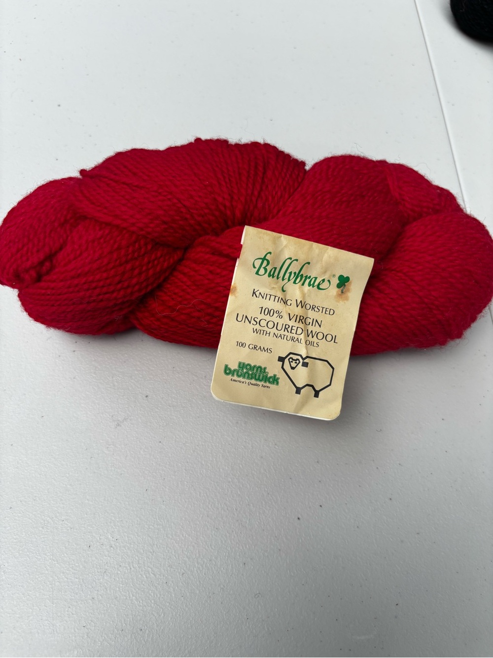yarns brunswick Ballybrae Knitting Worsted 100% Virgin Unscoured Wool 100 Grams